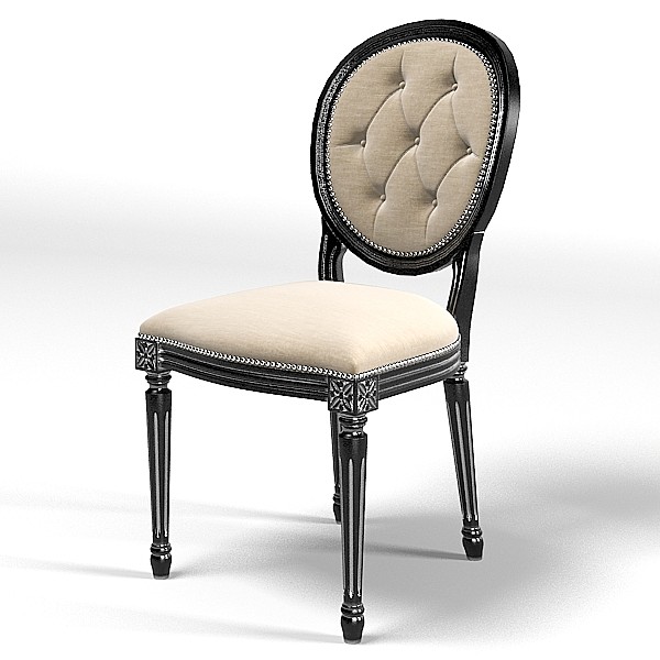 flai 530 classic 3d model - FLAI  530 CLASSIC TUFTED DINING CHAIR... by shop3ds